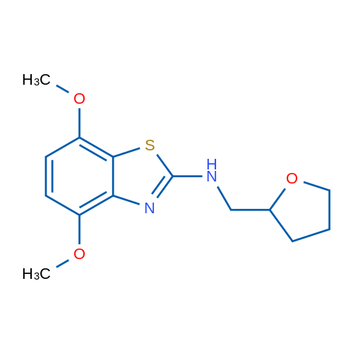 4,7-dimethoxy-N-(tetrahydrofuran-2-ylmethyl)-1,3-benzothiazol-2-amine 250mg