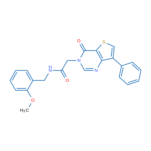 N-[(2-Methoxyphenyl)methyl]-2-{4-oxo-7-phenyl-3H,4H-thieno[3,2-d]pyrimidin-3-yl}acetamide 1g