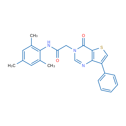 2-{4-oxo-7-phenyl-3H,4H-thieno[3,2-d]pyrimidin-3-yl}-N-(2,4,6-trimethylphenyl)acetamide 1g