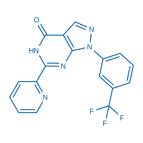 6-(Pyridin-2-yl)-1-(3-(trifluoromethyl)phenyl)-1,5-dihydro-4H-pyrazolo[3,4-d]pyrimidin-4-one 100mg