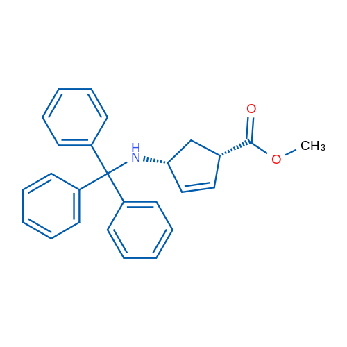(1S,4R)-methyl 4-(tritylamino)cyclopent-2-enecarboxylate 1g