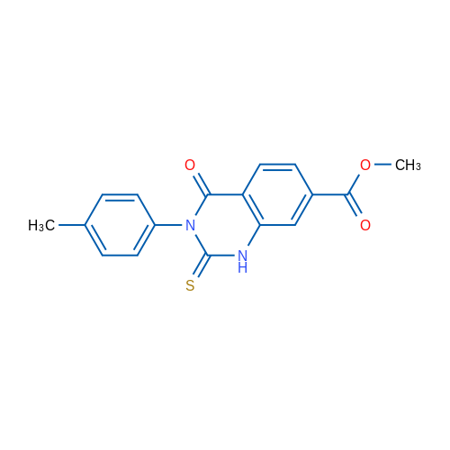 Methyl 3-(4-methylphenyl)-4-oxo-2-sulfanylidene-1,2,3,4-tetrahydroquinazoline-7-carboxylate 1g