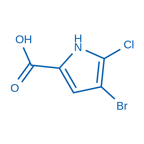4-Bromo-5-chloro-1H-pyrrole-2-carboxylic acid 250mg