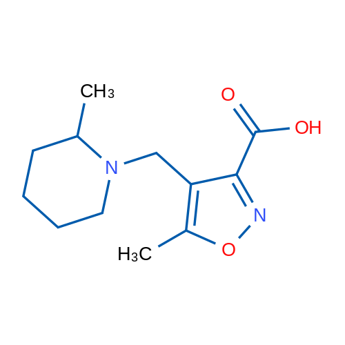 5-Methyl-4-((2-methylpiperidin-1-yl)methyl)isoxazole-3-carboxylic acid 5g