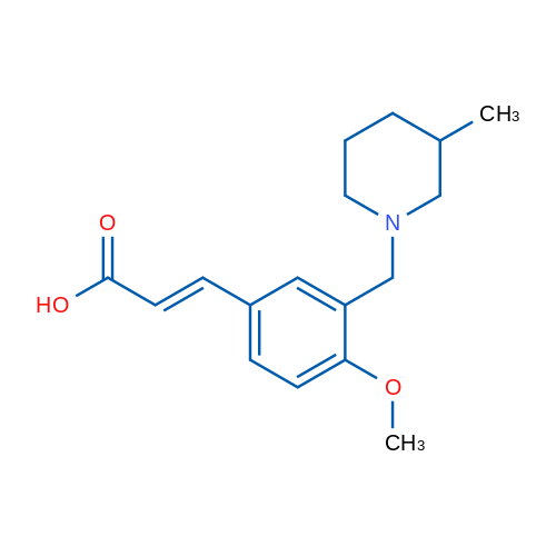 3-(4-Methoxy-3-((3-methylpiperidin-1-yl)methyl)phenyl)acrylic acid 1g