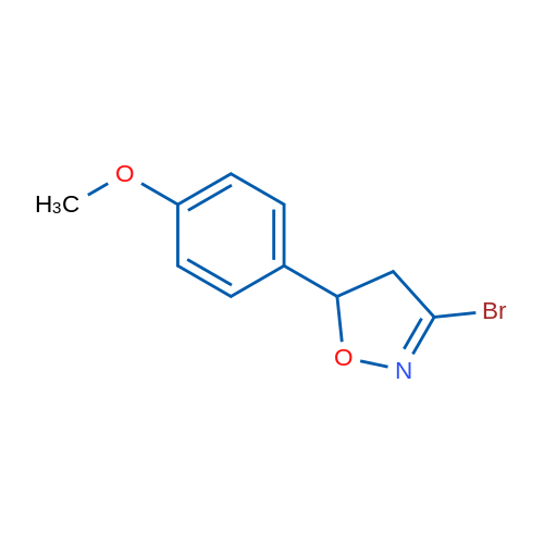 3-Bromo-5-(4-methoxyphenyl)-4,5-dihydroisoxazole 1g