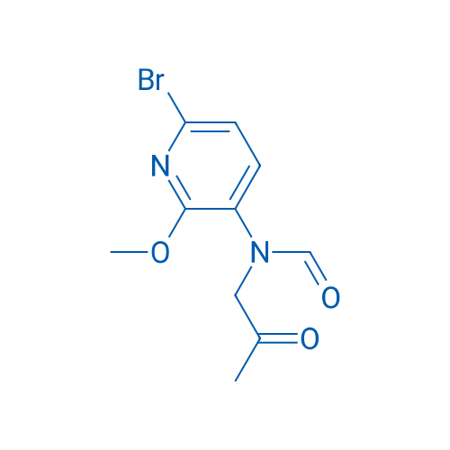 N-(6-Bromo-2-methoxypyridin-3-yl)-N-(2-oxopropyl)formamide 250mg