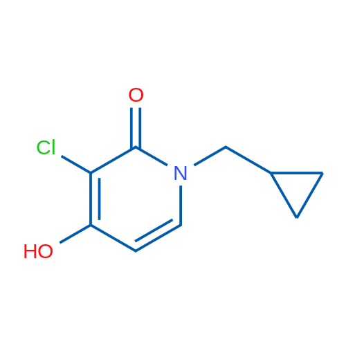 3-Chloro-1-(cyclopropylmethyl)-4-hydroxypyridin-2(1H)-one 1g