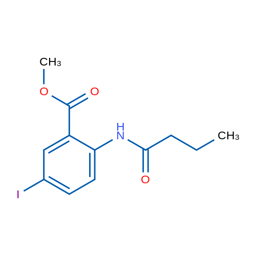 Methyl 2-butyramido-5-iodobenzoate 1g