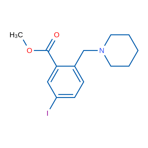 Methyl 5-iodo-2-(piperidin-1-ylmethyl)benzoate 1g