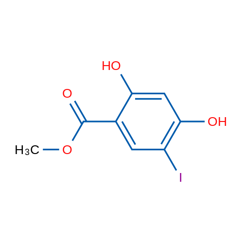 Methyl 2,4-dihydroxy-5-iodobenzoate 1g