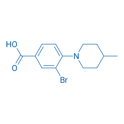 3-Bromo-4-(4-methylpiperidin-1-yl)benzoic acid 1g