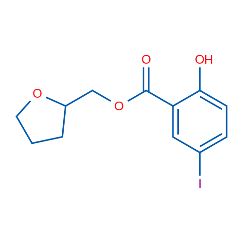 (Tetrahydrofuran-2-yl)methyl 2-hydroxy-5-iodobenzoate 1g