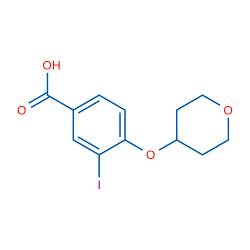 3-Iodo-4-((tetrahydro-2H-pyran-4-yl)oxy)benzoic acid 1g