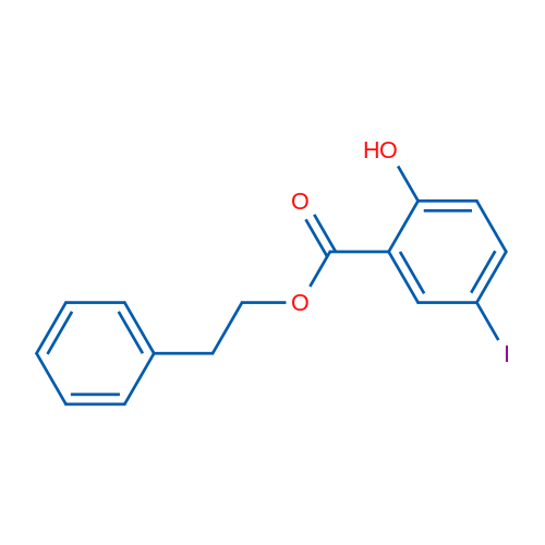 Phenethyl 2-hydroxy-5-iodobenzoate 1g