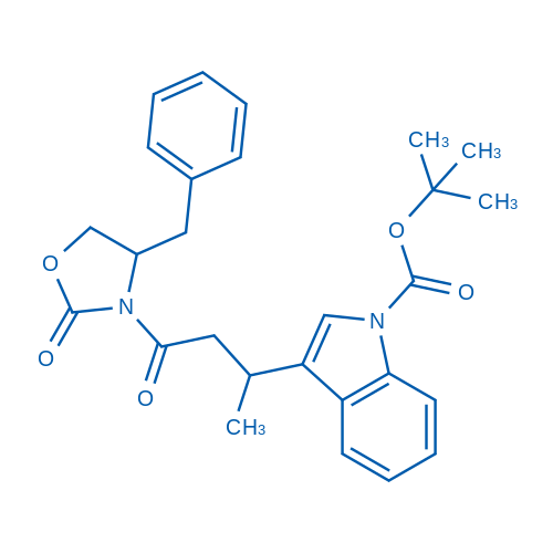 tert-Butyl 3-(4-(4-benzyl-2-oxooxazolidin-3-yl)-4-oxobutan-2-yl)-1H-indole-1-carboxylate 1g