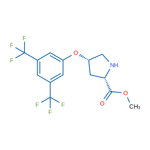 (2S,4S)-Methyl 4-(3,5-bis(trifluoromethyl)phenoxy)pyrrolidine-2-carboxylate 1g