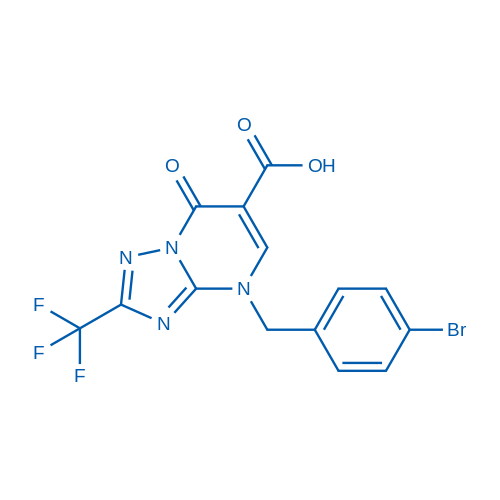 4-(4-Bromobenzyl)-7-oxo-2-(trifluoromethyl)-4,7-dihydro-[1,2,4]triazolo[1,5-a]pyrimidine-6-carboxylic acid 250mg
