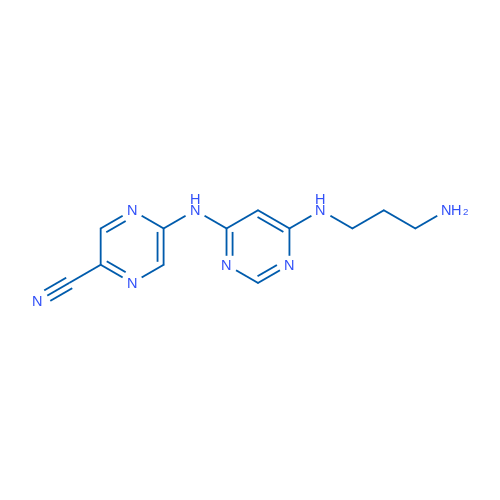 5-((6-((3-Aminopropyl)amino)pyrimidin-4-yl)amino)pyrazine-2-carbonitrile 1g