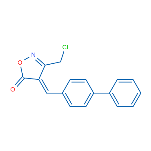 4-([1,1'-Biphenyl]-4-ylmethylene)-3-(chloromethyl)isoxazol-5(4H)-one 1g