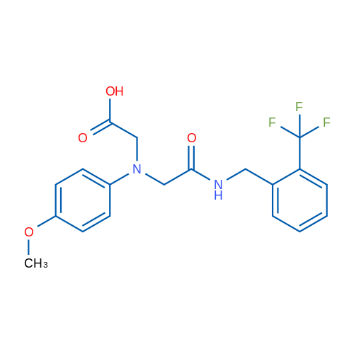 2-((4-Methoxyphenyl)(2-oxo-2-((2-(trifluoromethyl)benzyl)amino)ethyl)amino)acetic acid 5g