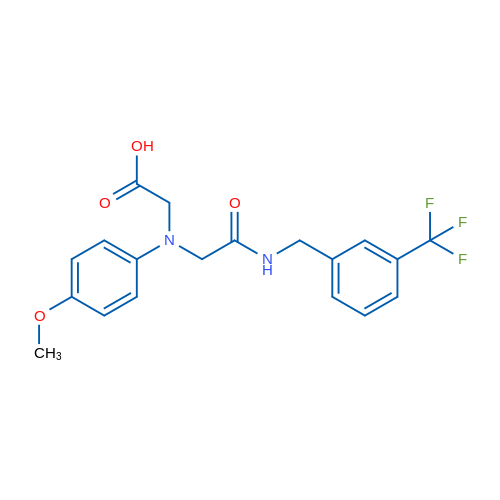 2-((4-Methoxyphenyl)(2-oxo-2-((3-(trifluoromethyl)benzyl)amino)ethyl)amino)acetic acid 1g