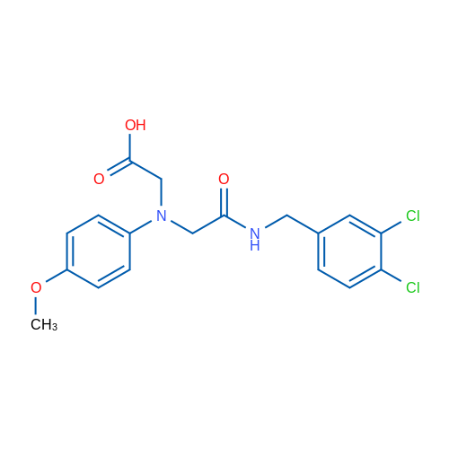 2-((2-((3,4-Dichlorobenzyl)amino)-2-oxoethyl)(4-methoxyphenyl)amino)acetic acid 1g