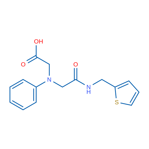 2-((2-Oxo-2-((thiophen-2-ylmethyl)amino)ethyl)(phenyl)amino)acetic acid 5g