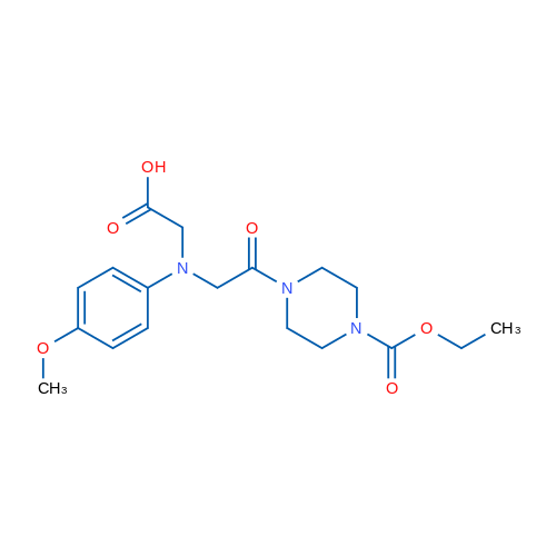2-((2-(4-(Ethoxycarbonyl)piperazin-1-yl)-2-oxoethyl)(4-methoxyphenyl)amino)acetic acid 1g