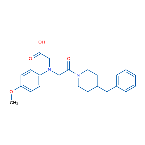 2-((2-(4-Benzylpiperidin-1-yl)-2-oxoethyl)(4-methoxyphenyl)amino)acetic acid 5g