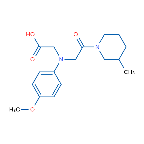 2-((4-Methoxyphenyl)(2-(3-methylpiperidin-1-yl)-2-oxoethyl)amino)acetic acid 5g