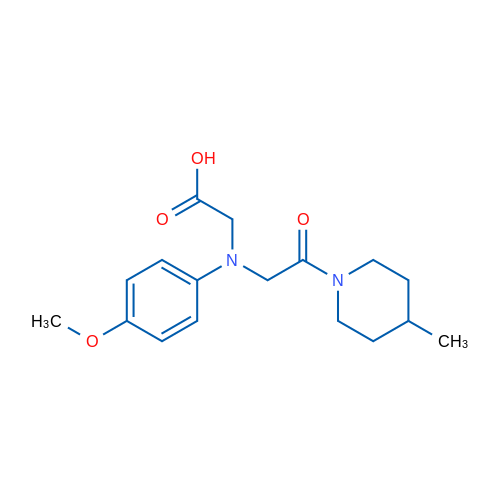 2-((4-Methoxyphenyl)(2-(4-methylpiperidin-1-yl)-2-oxoethyl)amino)acetic acid 5g