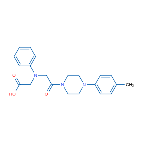 2-((2-Oxo-2-(4-(p-tolyl)piperazin-1-yl)ethyl)(phenyl)amino)acetic acid 1g