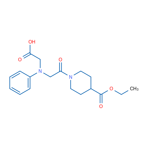 2-((2-(4-(Ethoxycarbonyl)piperidin-1-yl)-2-oxoethyl)(phenyl)amino)acetic acid 1g