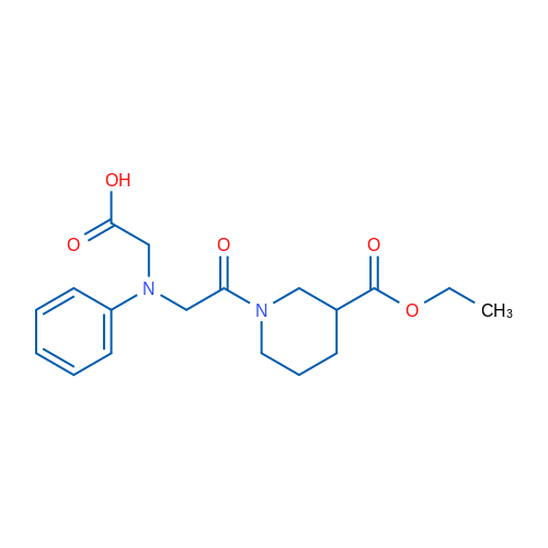 2-((2-(3-(Ethoxycarbonyl)piperidin-1-yl)-2-oxoethyl)(phenyl)amino)acetic acid 1g