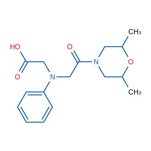 2-((2-(2,6-Dimethylmorpholino)-2-oxoethyl)(phenyl)amino)acetic acid 5g