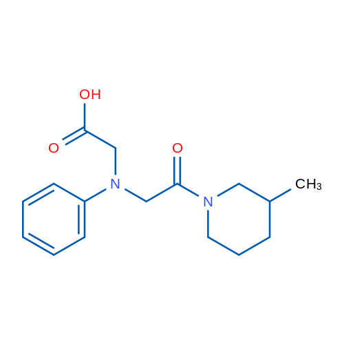 2-((2-(3-Methylpiperidin-1-yl)-2-oxoethyl)(phenyl)amino)acetic acid 1g