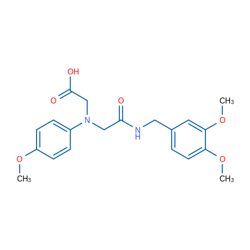 2-((2-((3,4-Dimethoxybenzyl)amino)-2-oxoethyl)(4-methoxyphenyl)amino)acetic acid 5g