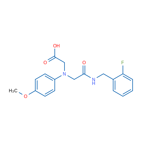2-((2-((2-Fluorobenzyl)amino)-2-oxoethyl)(4-methoxyphenyl)amino)acetic acid 1g