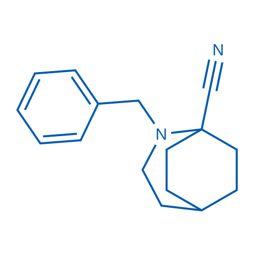 2-benzyl-2-azabicyclo[3.2.2]nonane-1-carbonitrile 100mg