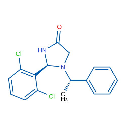 (S)-2-(2,6-Dichlorophenyl)-1-((S)-1-phenylethyl)imidazolidin-4-one 250mg