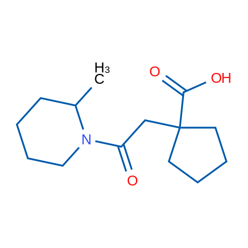1-(2-(2-Methylpiperidin-1-yl)-2-oxoethyl)cyclopentanecarboxylic acid 1g