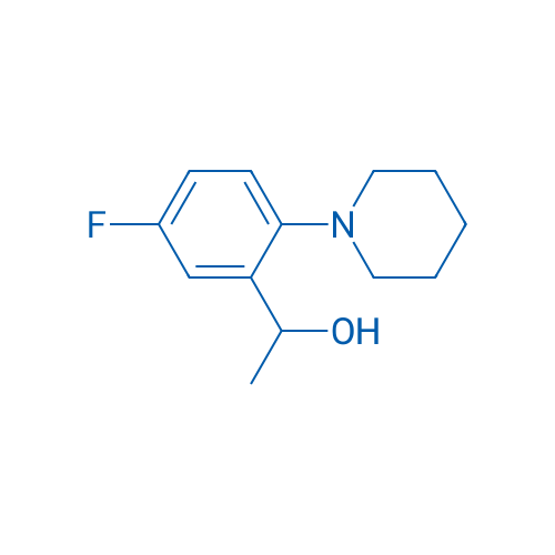 1-(5-Fluoro-2-(piperidin-1-yl)phenyl)ethanol 250mg