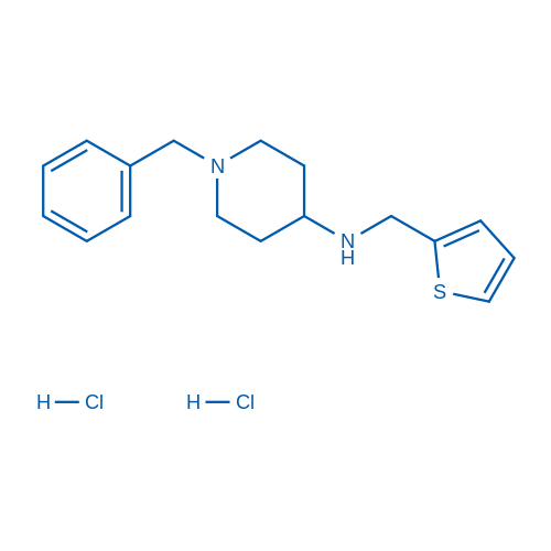 1-Benzyl-N-(thiophen-2-ylmethyl)piperidin-4-amine dihydrochloride 100mg