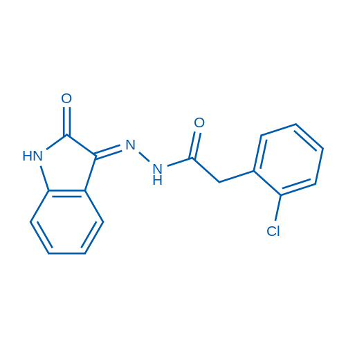 2-(2-Chlorophenyl)-N'-[(3E)-2-oxo-2,3-dihydro-1H-indol-3-ylidene]acetohydrazide 1g