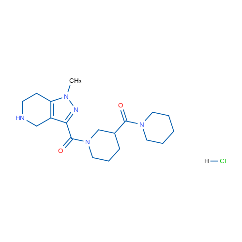 (1-Methyl-4,5,6,7-tetrahydro-1H-pyrazolo[4,3-c]pyridin-3-yl)(3-(piperidine-1-carbonyl)piperidin-1-yl)methanone hydrochloride 5g