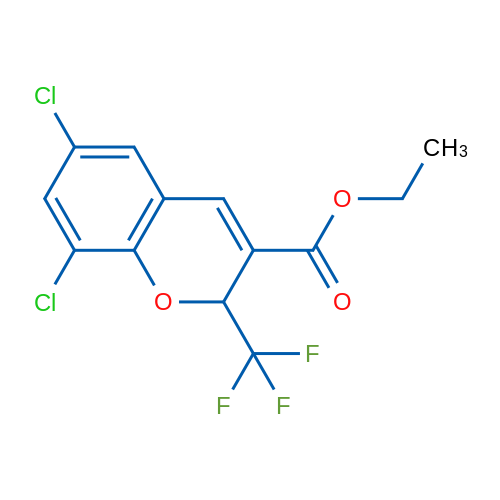 Ethyl 6,8-dichloro-2-(trifluoromethyl)-2H-chromene-3-carboxylate 1g