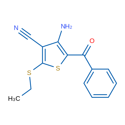 4-Amino-5-benzoyl-2-(ethylsulfanyl)thiophene-3-carbonitrile 1g