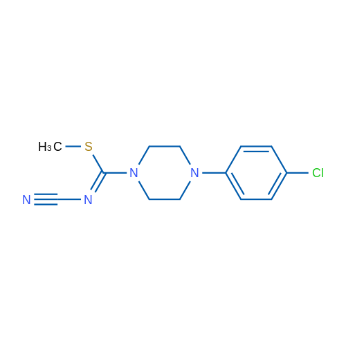 (Z)-{[4-(4-chlorophenyl)piperazin-1-yl](methylsulfanyl)methylidene}(cyano)amine 1g