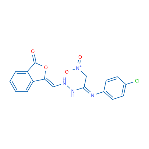 (E)-N'-(4-Chlorophenyl)-2-nitro-N-({[(1Z)-3-oxo-1,3-dihydro-2-benzofuran-1-ylidene]methyl}amino)ethanimidamide 1g